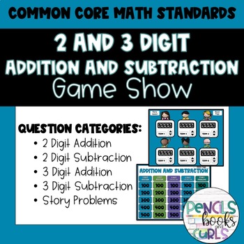 Preview of 2 and 3 Digit Addition and Subtraction Game Show