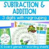 Three Digit Addition and Subtraction Games with Regrouping