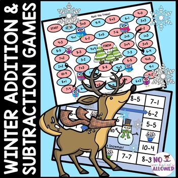 Preview of Addition and Subtraction Games Within 10 {Winter Theme}