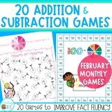 Addition and Subtraction Games - includes 100th Day of School