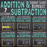Addition and Subtraction Google Slides Lesson Bundle with 