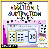Addition and Subtraction Hands on Math activities and game
