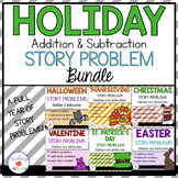 Addition and Subtraction Holiday Word/ Story Problem Bundle