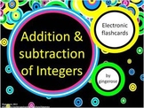 Addition and Subtraction Integer Electronic Flashcards