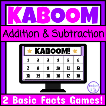 Preview of Addition and Subtraction Games Activities Basic Math Fact Fluency Practice SPED