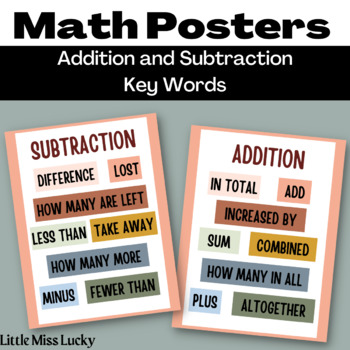 Preview of Boho Math Posters/Anchor Charts