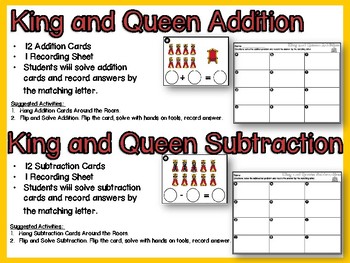 King and Queen Mate Practice Worksheet for kids