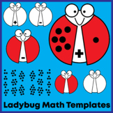 Addition and Subtraction Ladybug Math Templates Clip Art