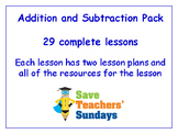 Addition and Subtraction Lessons Bundle / Pack (29 Lessons