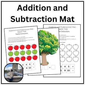 Preview of Addition and Subtraction Mat - Apple Tree