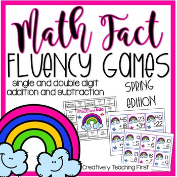 Addition And Subtraction Math Fact Fluency Games {Spring Edition}