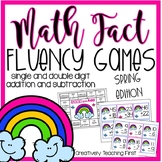 Addition and Subtraction Math Fact Fluency Games {Spring Edition}
