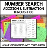 Addition and Subtraction Math Facts Fluency - Number Search