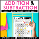 Addition and Subtraction Math Games: 30 Print and Play Boa