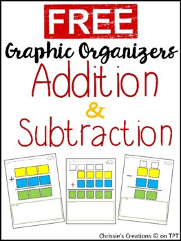 Preview of Addition and Subtraction Math Graphic Organizers for Dry Erase Practice