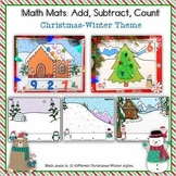 Christmas-Winter Math Mats - Add, Subtract, Count