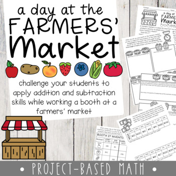 Preview of Addition and Subtraction Math Project: A Day at the Farmers' Market