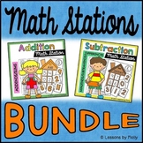 Addition and Subtraction Math Stations Bundle