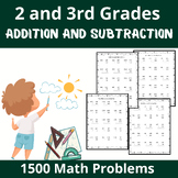 Addition and Subtraction Math worksheets 2 & 3rd Grade The