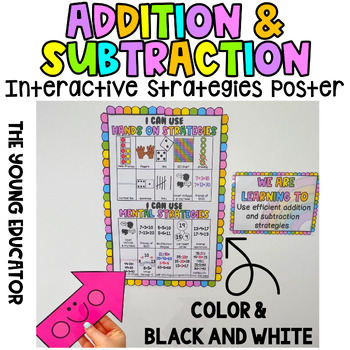 Preview of Addition and Subtraction Maths Problem Solving Strategy Interactive Poster