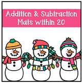 Addition and Subtraction Mats Within 20 | Winter Themed