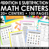 Addition and Subtraction Math Centers - Activities and Games
