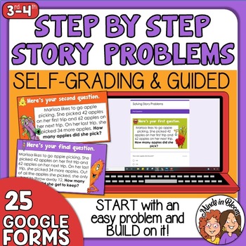 Preview of Two Step Addition and Subtraction Word Problems - Multistep - Self-Checking