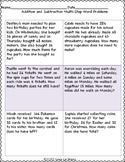 Adding and Subtracting Multi-Step Word Problems Sheet 2