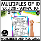 Adding and Subtracting Multiples of Ten Games and Worksheets