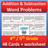Addition and Subtraction Multistep Word Problems and Worksheet