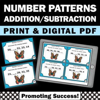 Preview of Number Patterns Arithmetic Sequences of Numbers Addition Subtraction 3.OA.D.9