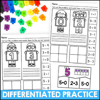 Addition and Subtraction Number Sort and Worksheets | TpT