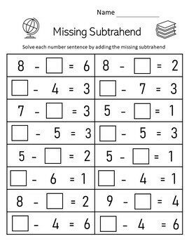 Addition and Subtraction Numbers 1-20 Worksheet by Play with Sean