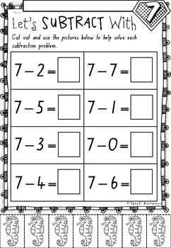 Addition and Subtraction Numbers 1 to 10 Worksheets in NSW Foundation Font