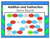 Addition and Subtraction Numbers to 20 Game Boards