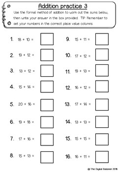 Addition & Subtraction Pack (Units and Tens) 90+ PRACTICE printables