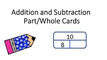 Preview of Addition and Subtraction Part/Whole cards