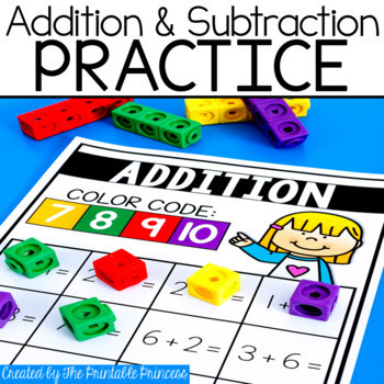 Preview of Addition and Subtraction Practice Activities