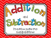 Addition and Subtraction Practice Mats for Manipulatives