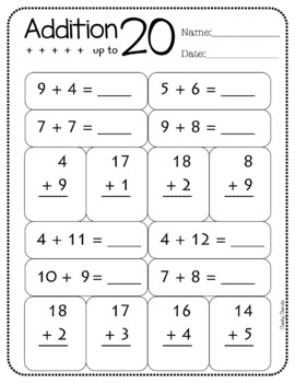 Addition and Subtraction - Practice Sheets (up to 30) by Cheeky Cherubs