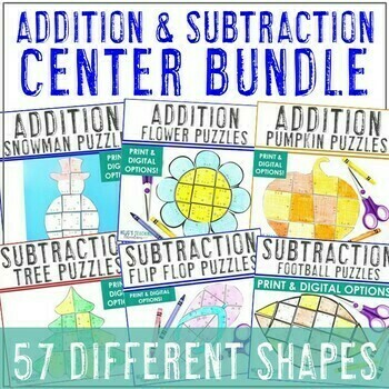 Preview of Addition and Subtraction Practice within 20 - Critical Thinking Tarsia Puzzles