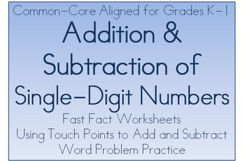 Preview of Addition and Subtraction Practice with Numbers 1 Through 9