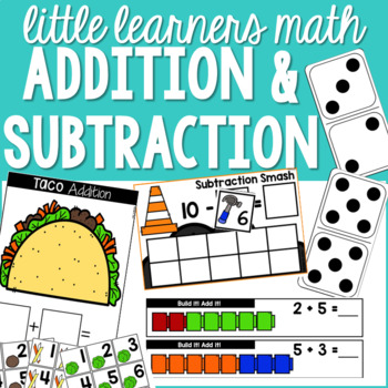 Preview of Addition and Subtraction Preschool, Pre-K, & Kinder - Math for Little Learners