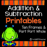 Addition and Subtraction Printables {FREE} Fall & Hallowee