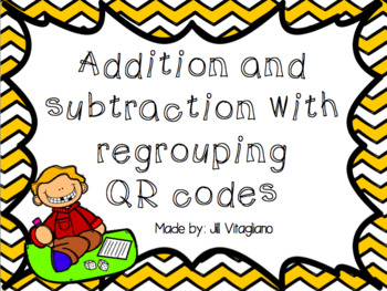 Preview of Addition and Subtraction QR task cards