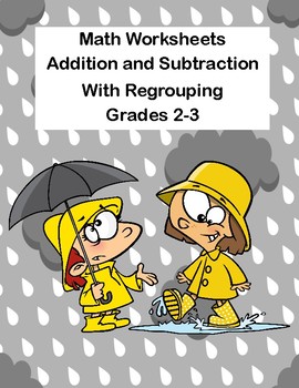 Preview of Addition and Subtraction-Regrouping-Worksheets-Grades 2-3 CCSS