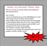 Addition and Subtraction SMARTBoard Fluency Game (Common C