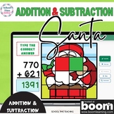 Addition and Subtraction Santa Uncover the Picture Digital