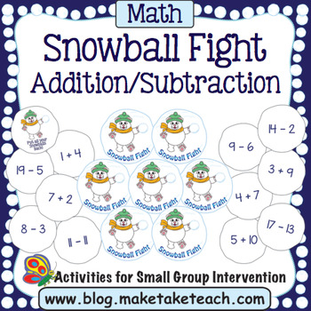 Snowball Addition and Subtraction Math Games - Frugal Fun For Boys