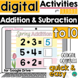 Addition and Subtraction Spring DISTANCE LEARNING